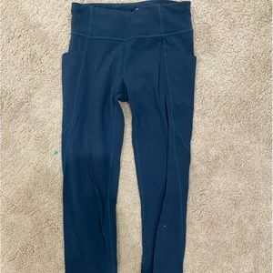 Athleta girl stash your treasures tight green/blue size L/12